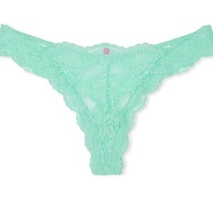 Victoria’s Secret NWT Dream Angels Lace Thong Panty | Waterfall | Size XL